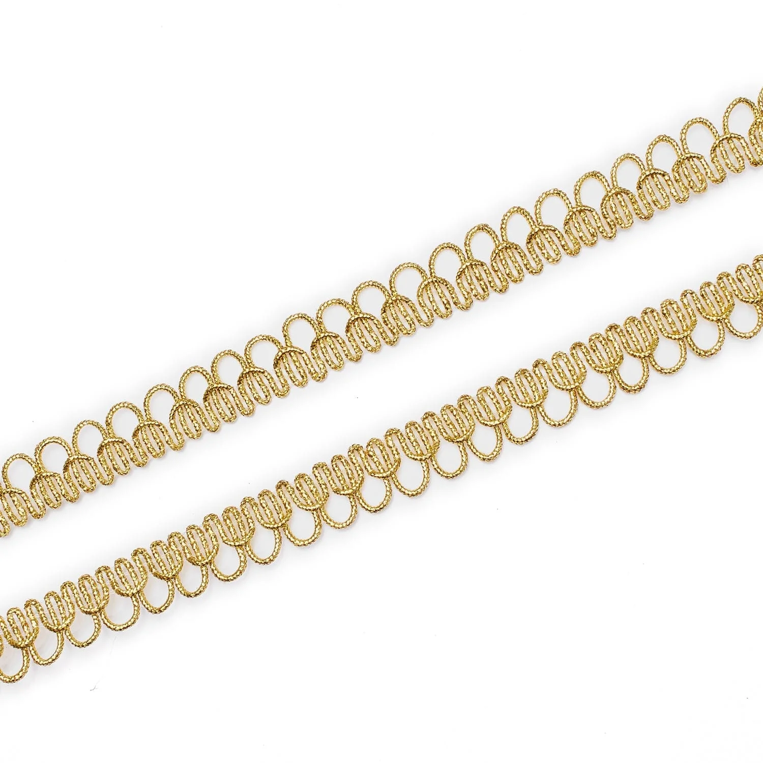 1/2 Inch Fancy Loop Corded Metallic Trim (25 Yards) - Image 5