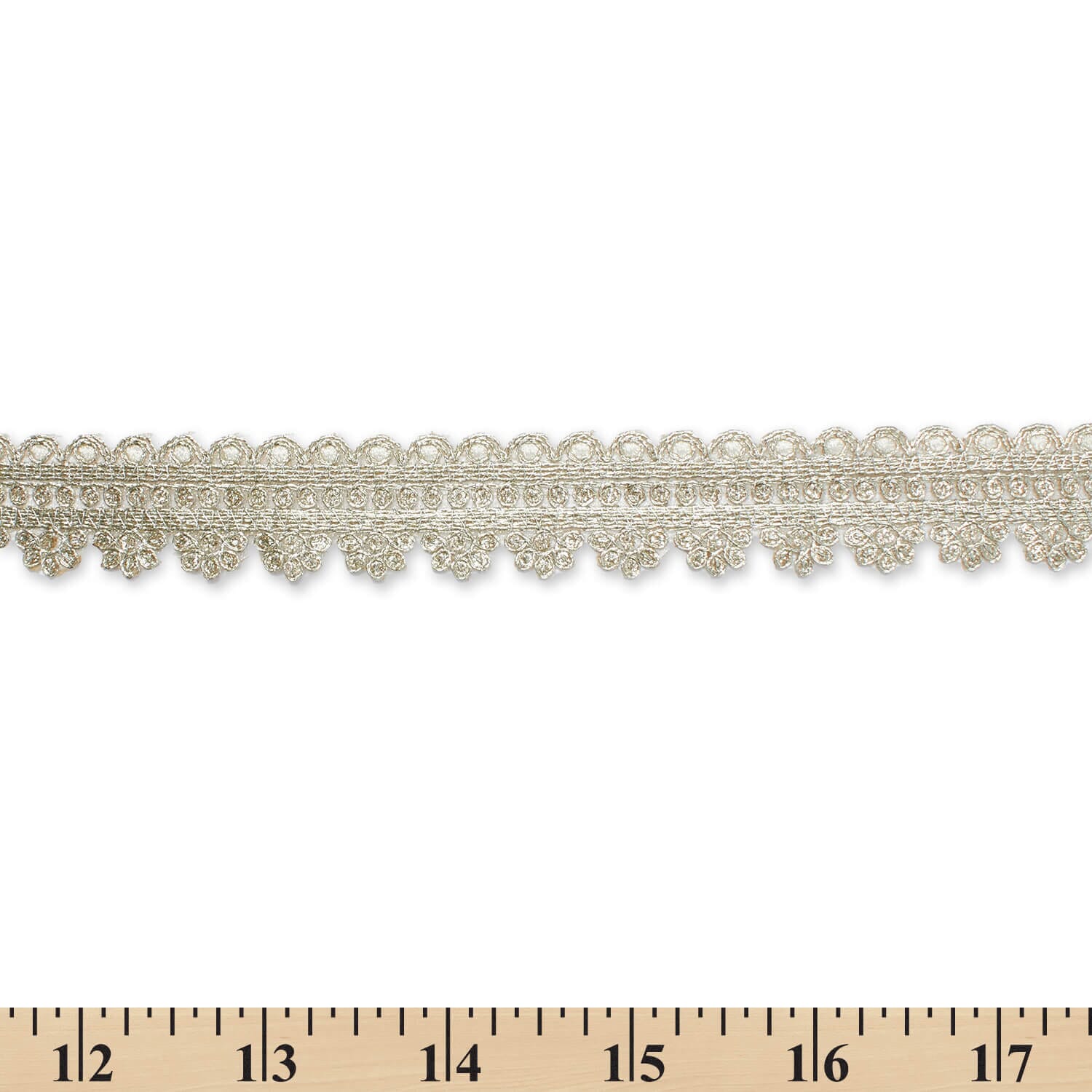 1 Inch Floral Striped Corded Sequin Mesh Trim (9.8 Yards / 9 Meters) - Image 10