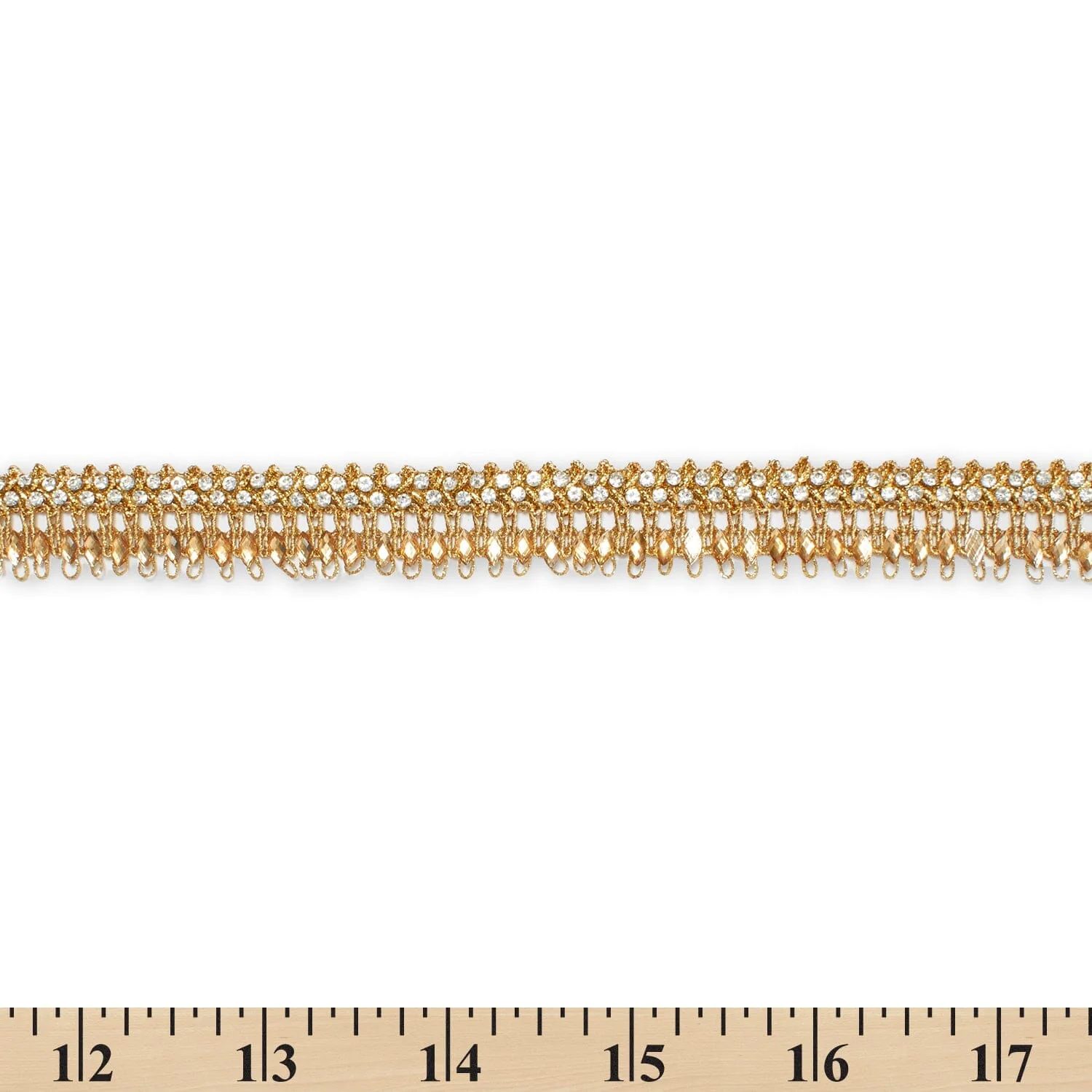 1 Inch Glitter Gem Gut Rhinestone Corded Trim (9.8 Yards / 9 Meters) - Image 10