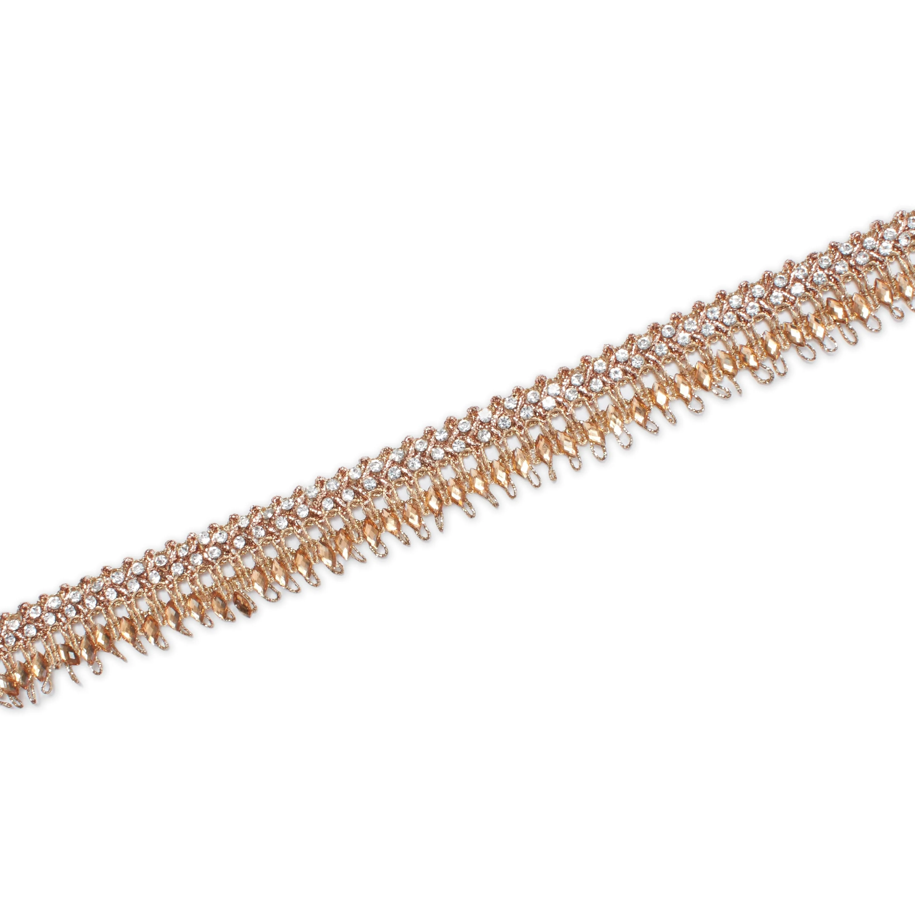 1 Inch Glitter Gem Gut Rhinestone Corded Trim (9.8 Yards / 9 Meters) - Image 11