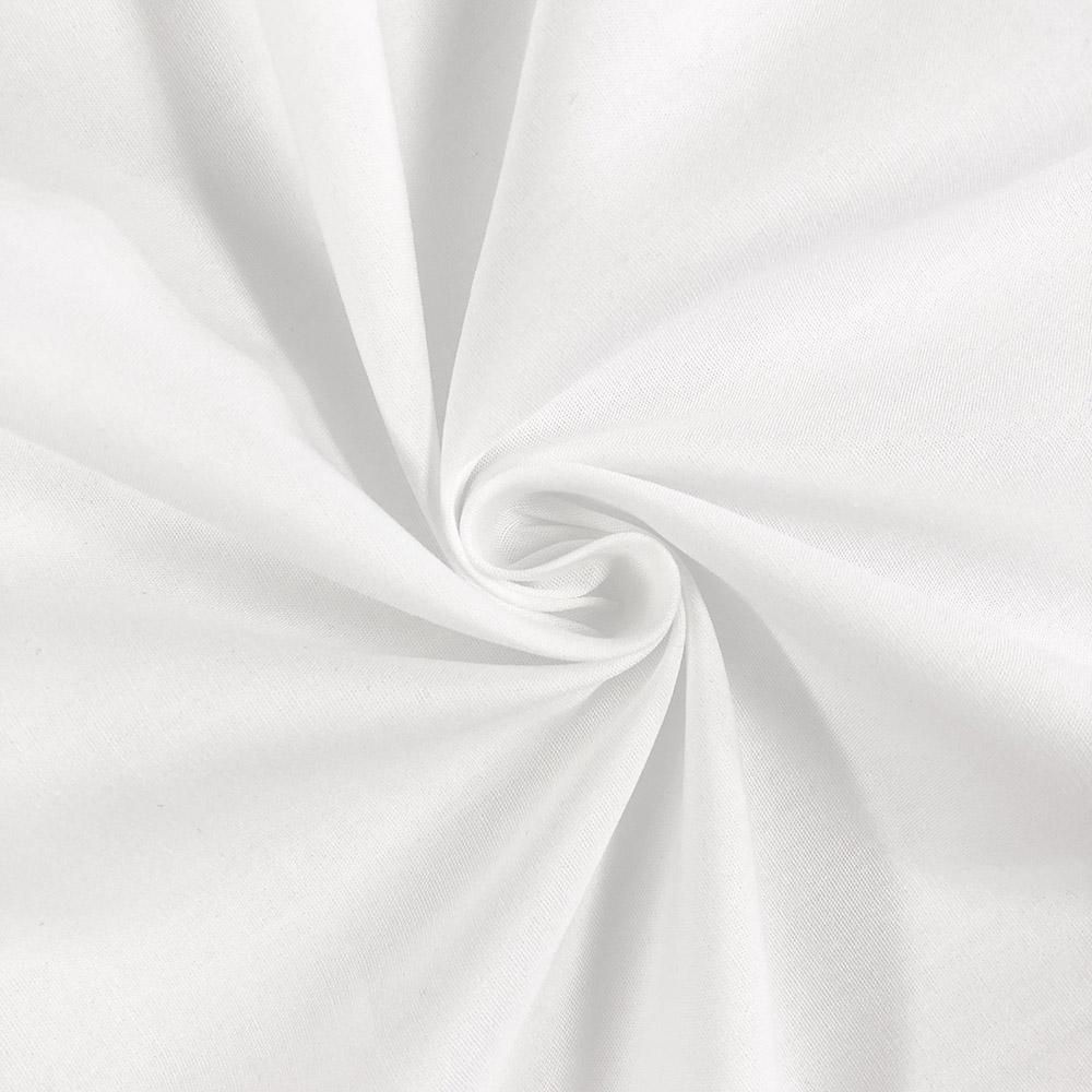 100% Cotton Broadcloth Rod Pocket Curtains (All Colors Available) - White - Image 3