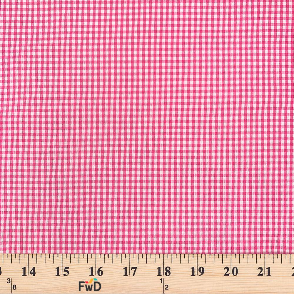 2 mm Gingham Check Plaid Polyester Cotton Poplin - Image 13