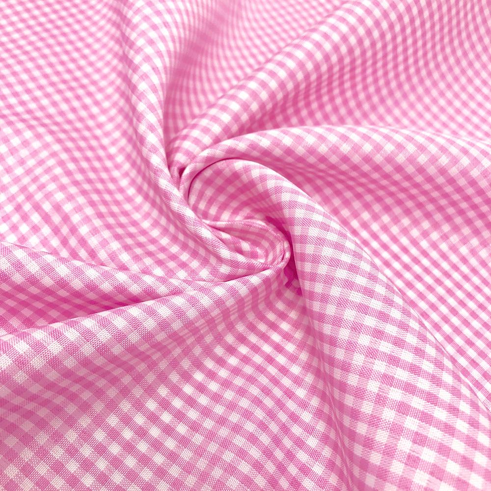 2 mm Gingham Check Plaid Polyester Cotton Poplin - Image 14