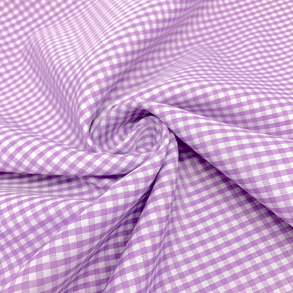 2 mm Gingham Check Plaid Polyester Cotton Poplin - Image 17