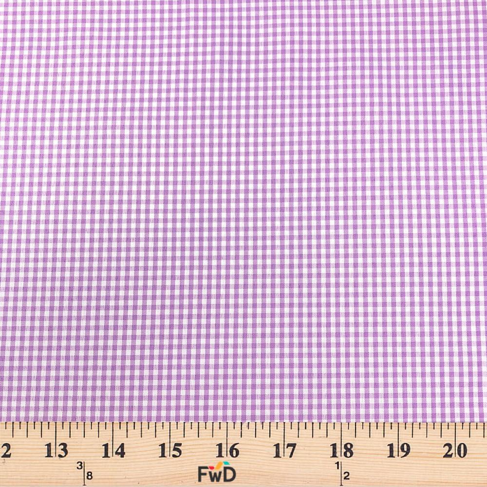 2 mm Gingham Check Plaid Polyester Cotton Poplin - Image 19