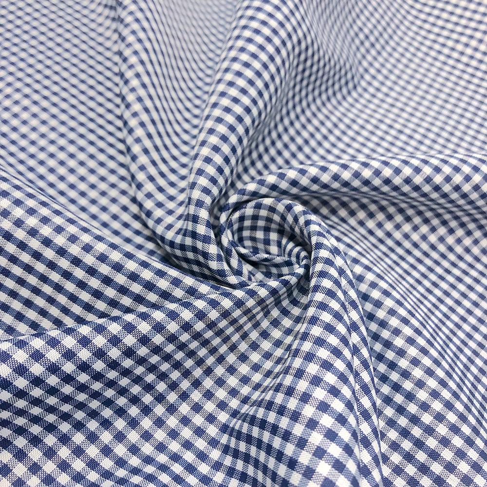 2 mm Gingham Check Plaid Polyester Cotton Poplin - Image 20