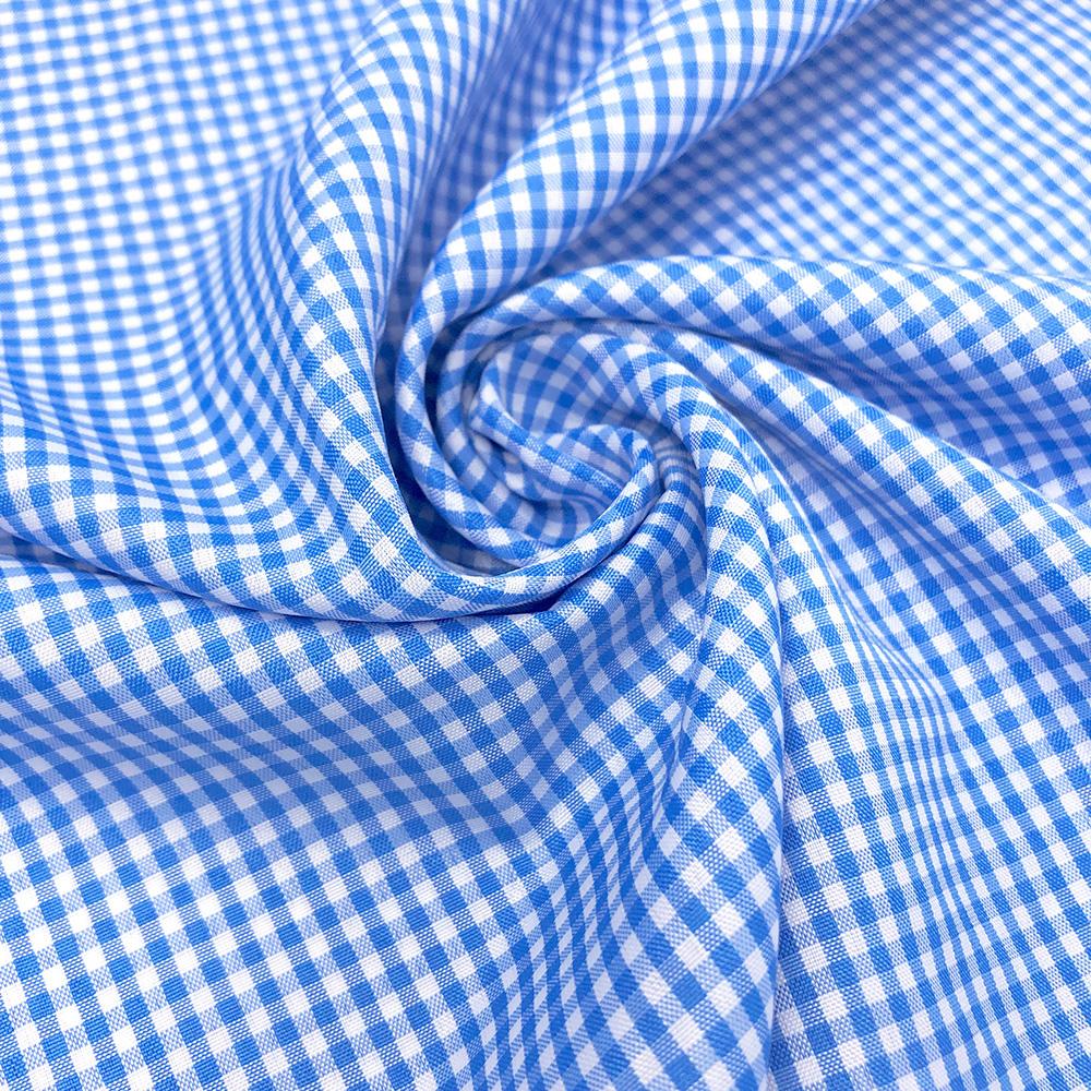 2 mm Gingham Check Plaid Polyester Cotton Poplin - Image 26