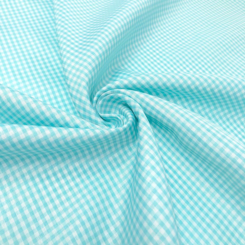 2 mm Gingham Check Plaid Polyester Cotton Poplin - Image 29