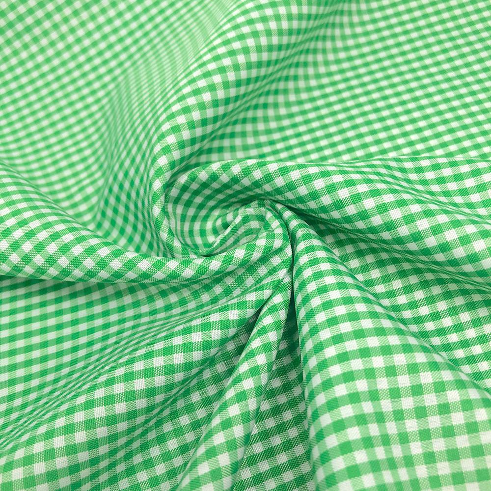 2 mm Gingham Check Plaid Polyester Cotton Poplin - Image 32