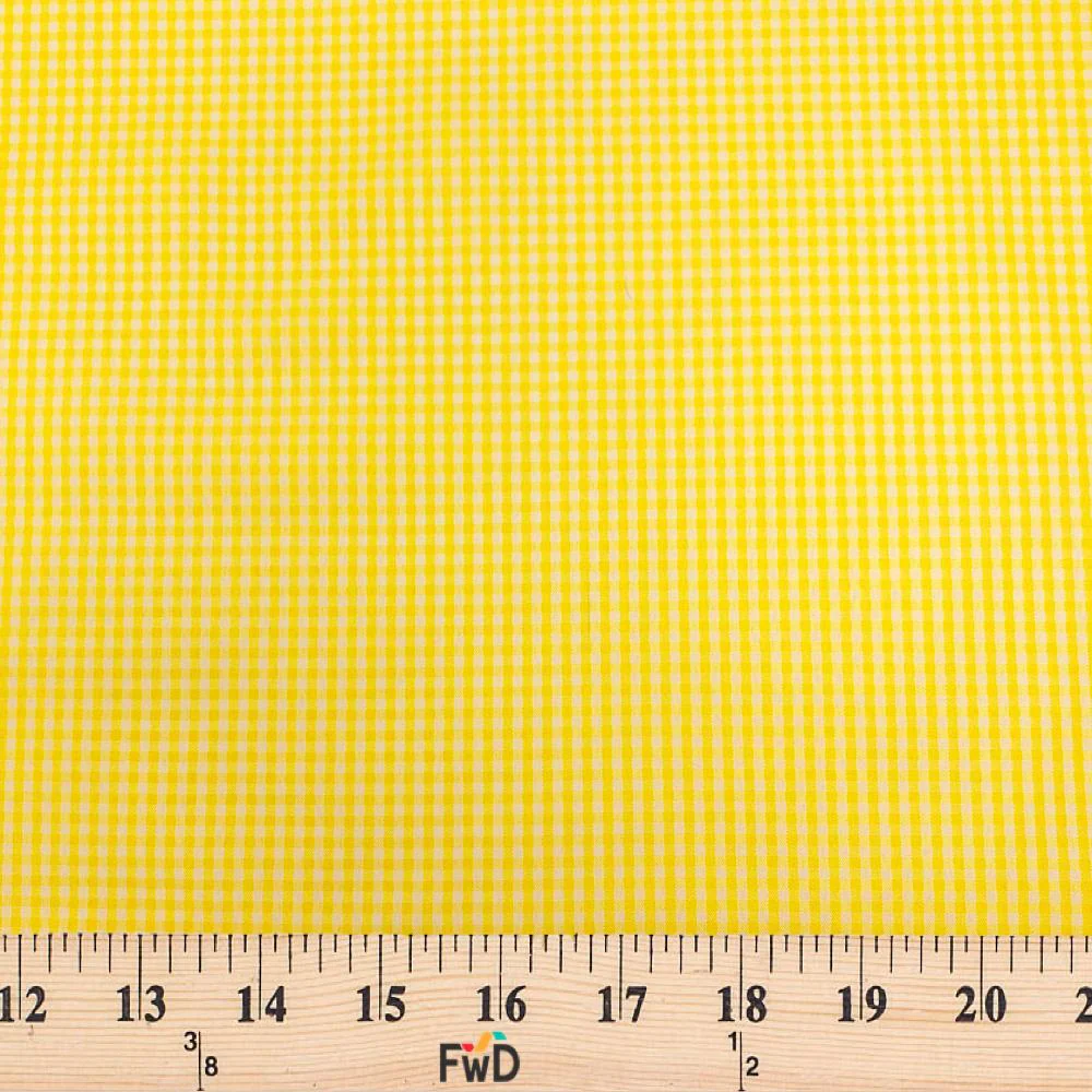 2 mm Gingham Check Plaid Polyester Cotton Poplin - Image 4
