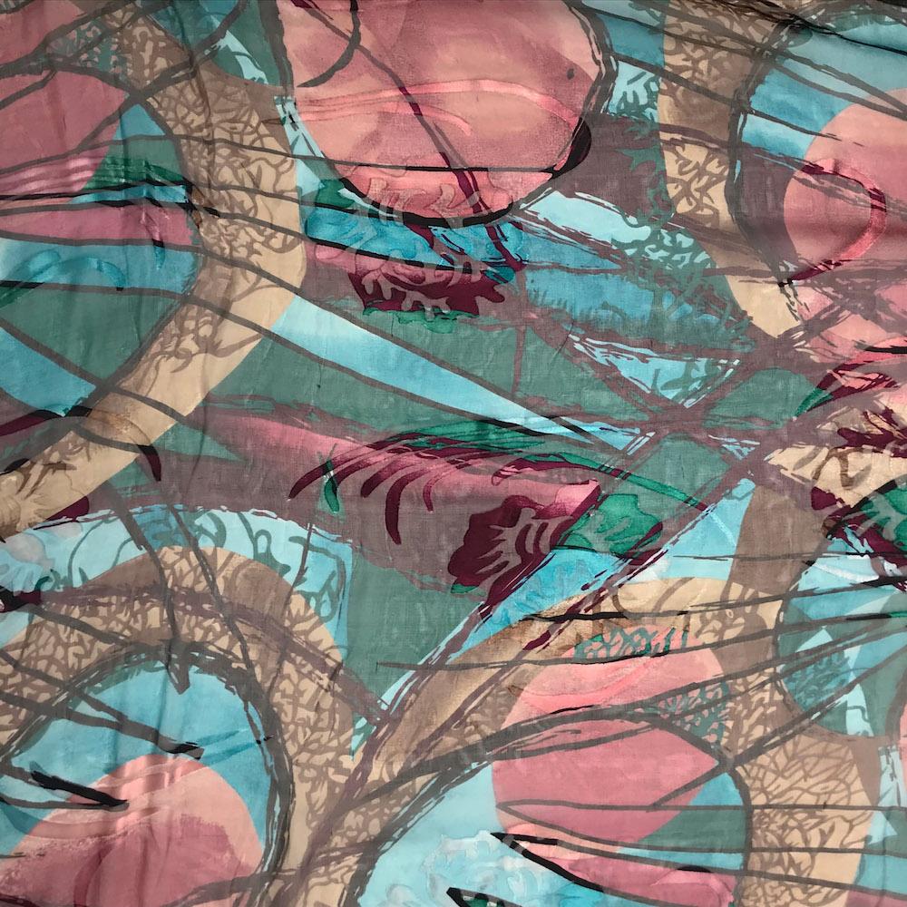 Abstract Burnout Printed Silk Chiffon - Image 3