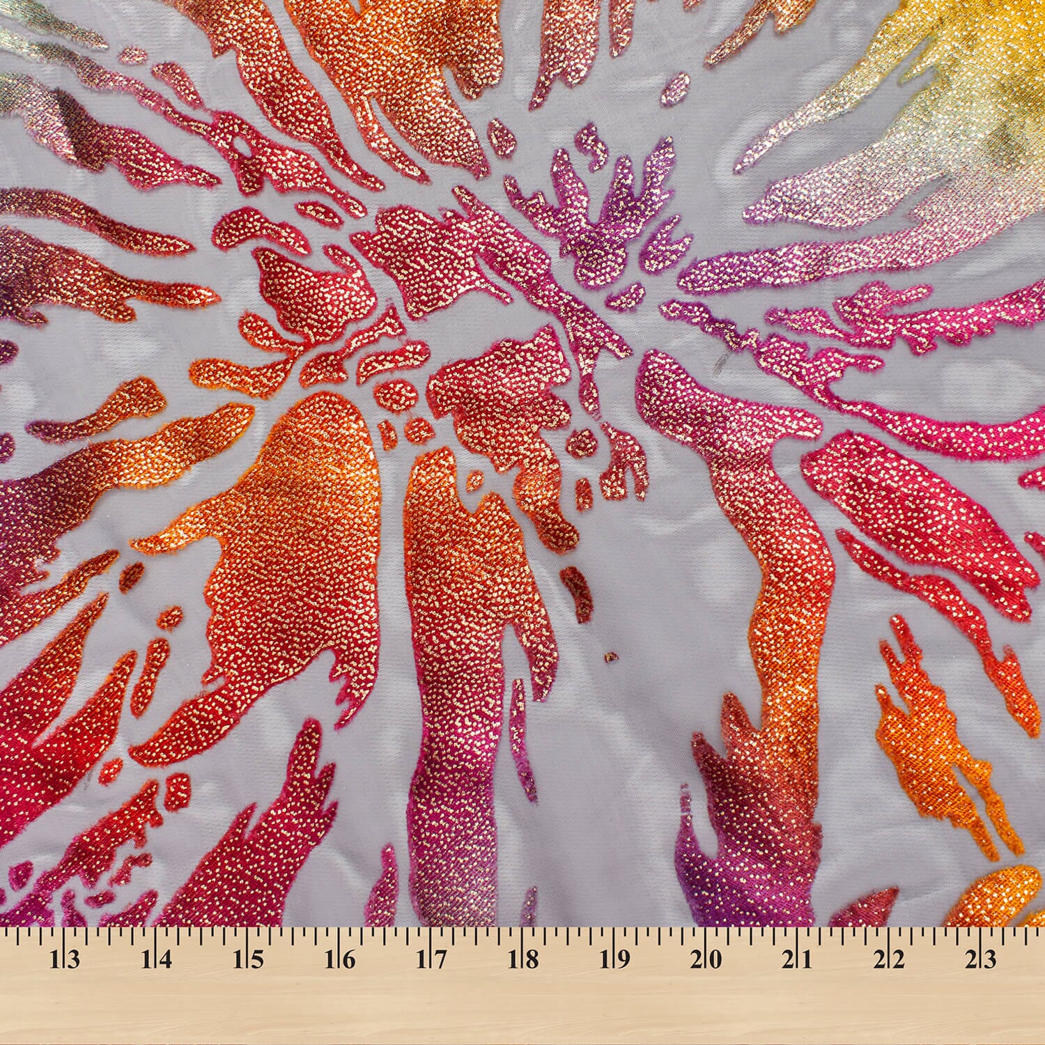Abstract Metallic Embroidered Chiffon Jacquard - Image 5