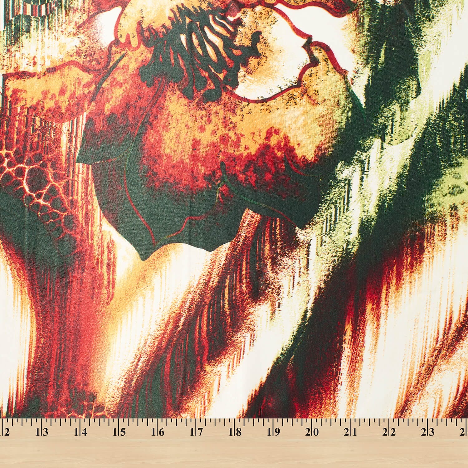 Abstract Striped Floral Animal Print Polyester Charmeuse Satin - Image 3