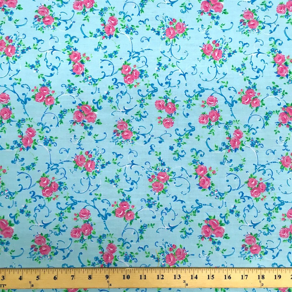 Amanda Blue Print Broadcloth