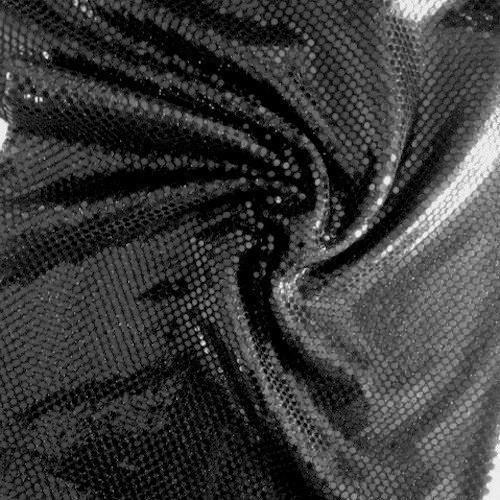American Trans Knit Sequins Rod Pocket Curtains - Black - Image 4