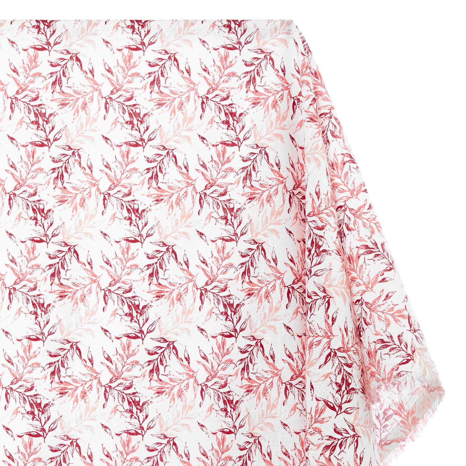 Bay Leaf Print Linen-Look - Image 2