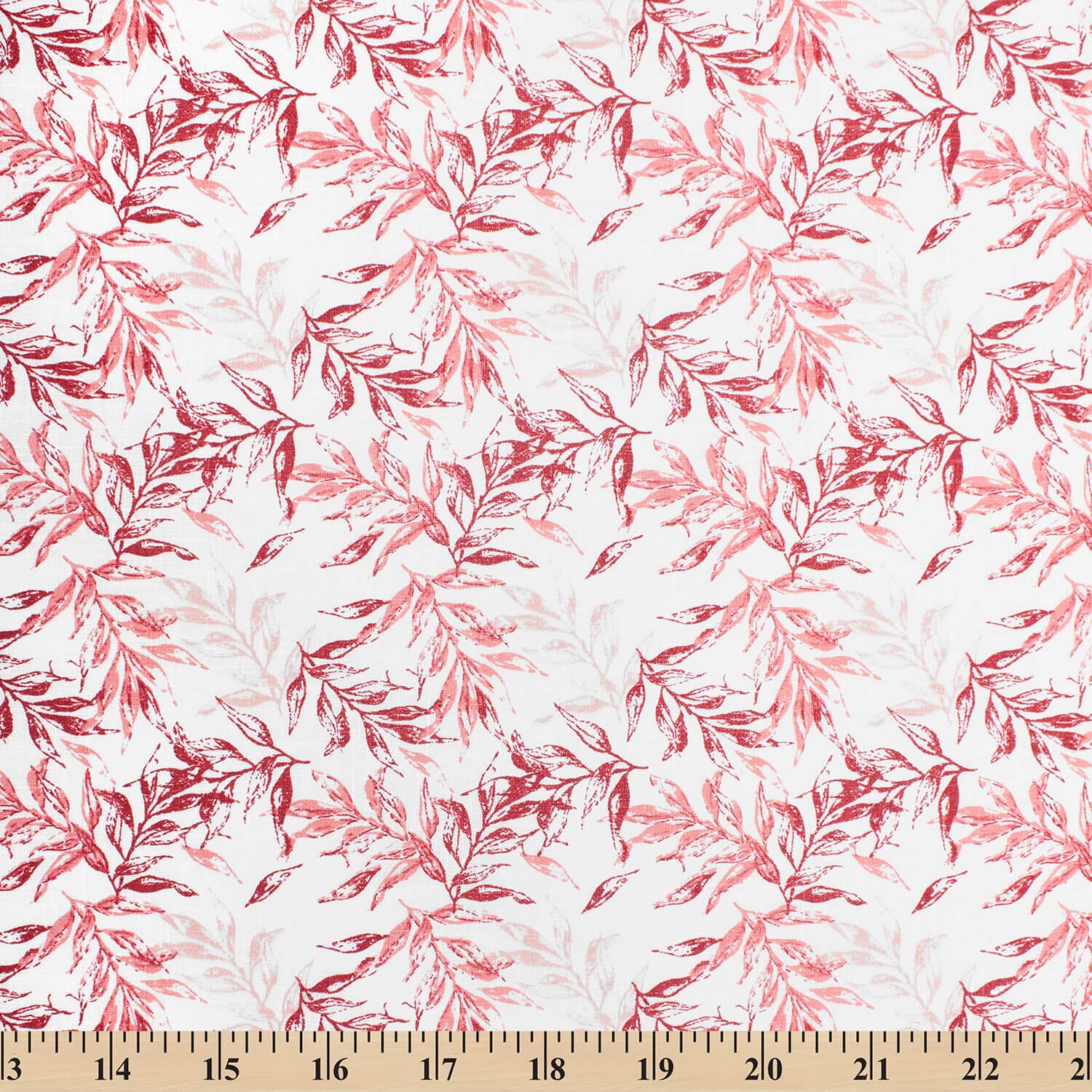 Bay Leaf Print Linen-Look - Image 4