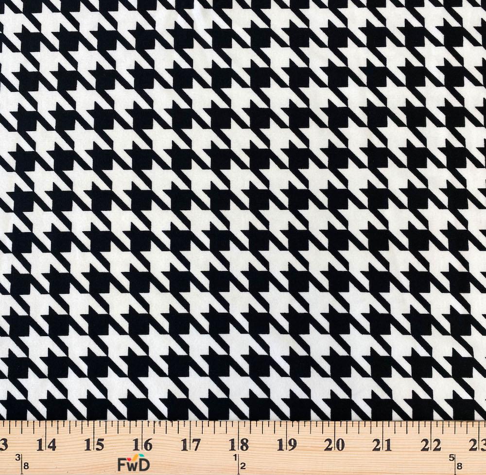 Black Houndstooth Print DTY Brushed (10-4) - Image 3