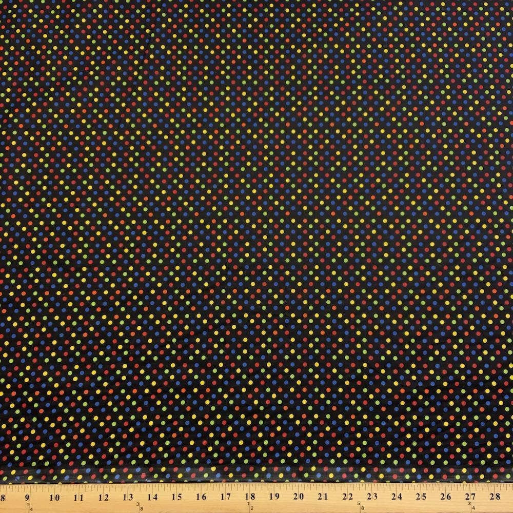 Black Multi Dot Printed Cotton - Image 3