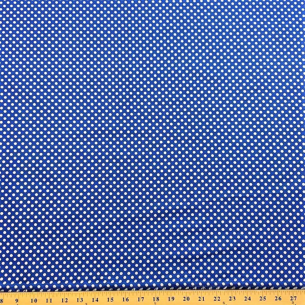 Blue Polka Dot Printed Cotton - Image 3