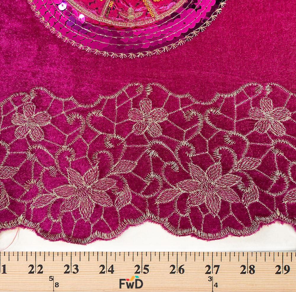 Brocade Sequins Patch on Velvet - Image 7
