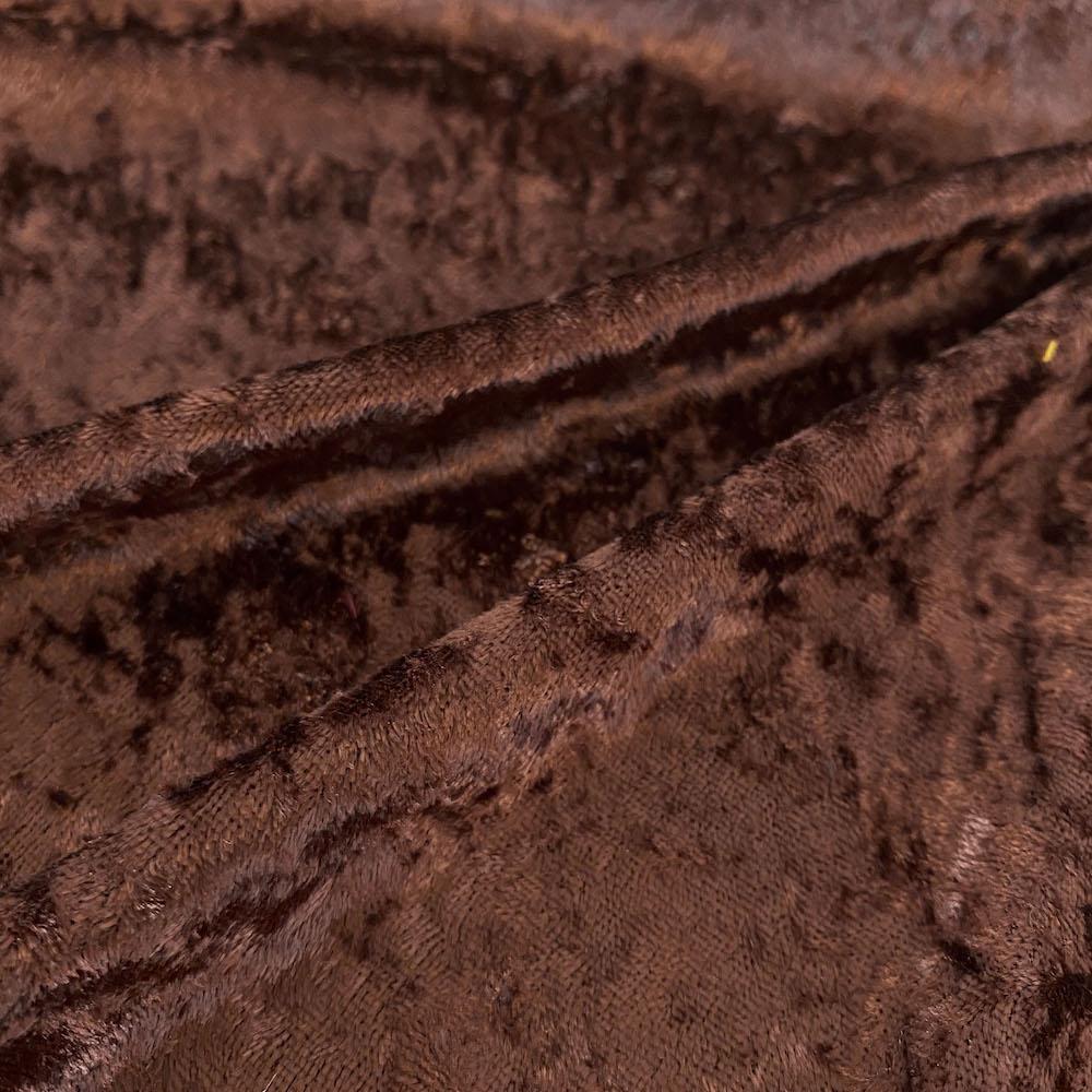 Brown Crushed Panne Velour Velvet - Image 3