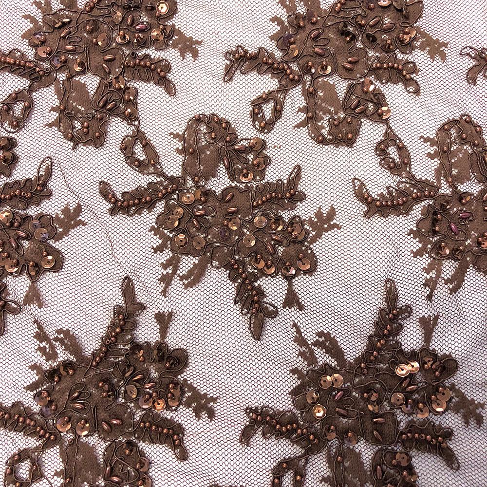 Brown Queen Beaded Lace - Image 2