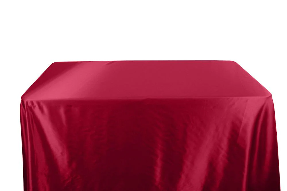 Charmeuse Satin Banquet Rectangular Table Covers - 6 Feet - Image 22