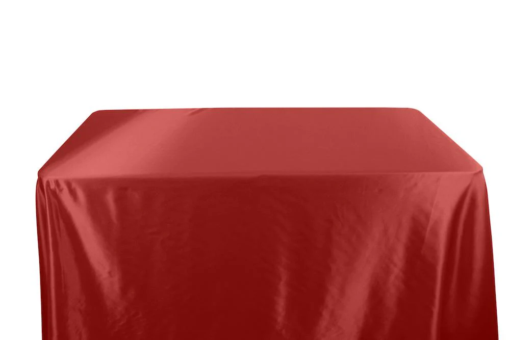 Charmeuse Satin Banquet Rectangular Table Covers - 8 Feet - Image 21