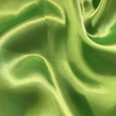 Charmeuse Satin Rod Pocket Curtains - Apple Green - Image 3
