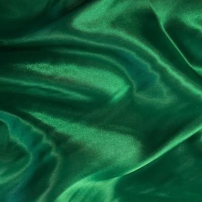 Charmeuse Satin Rod Pocket Curtains - Kelly Green - Image 3