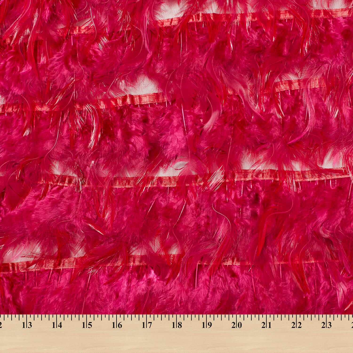 Chicken Feather Trim On Poly Mesh - Image 13