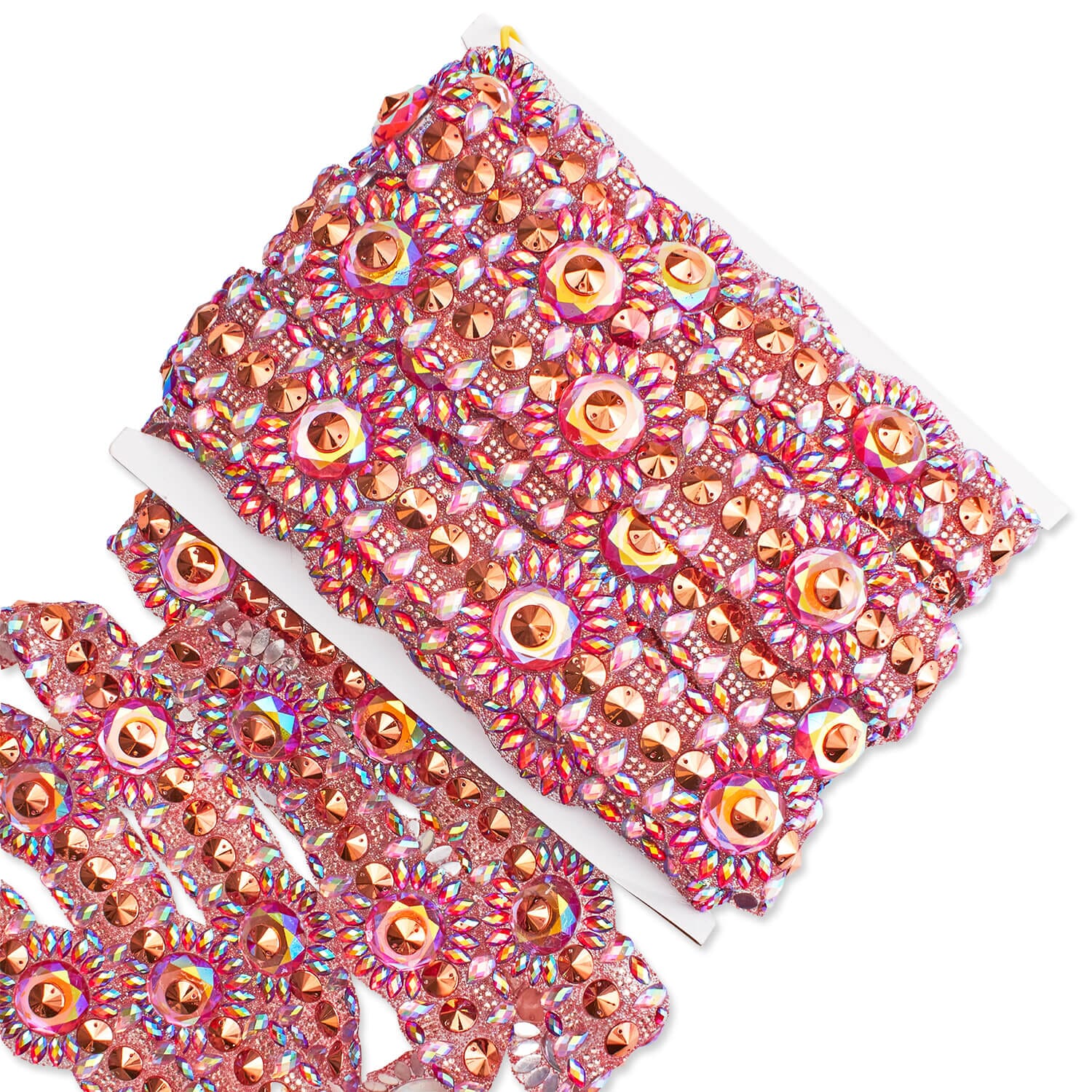 Circular Resin Rhinestone Iron On Trim - Image 2