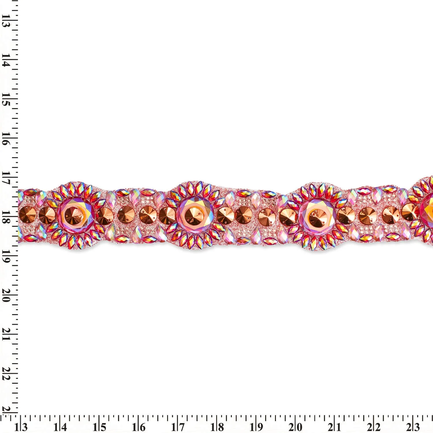 Circular Resin Rhinestone Iron On Trim - Image 4