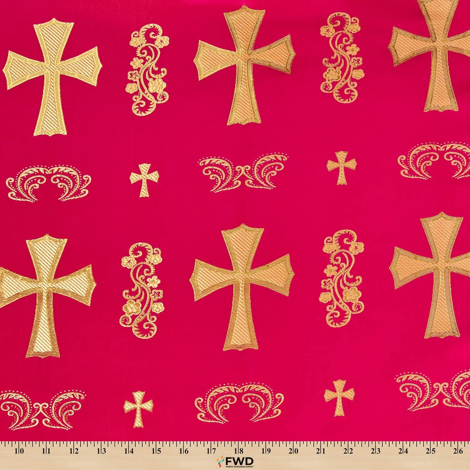 Clerical Cross Metallic Brocade Jacquard - Image 13