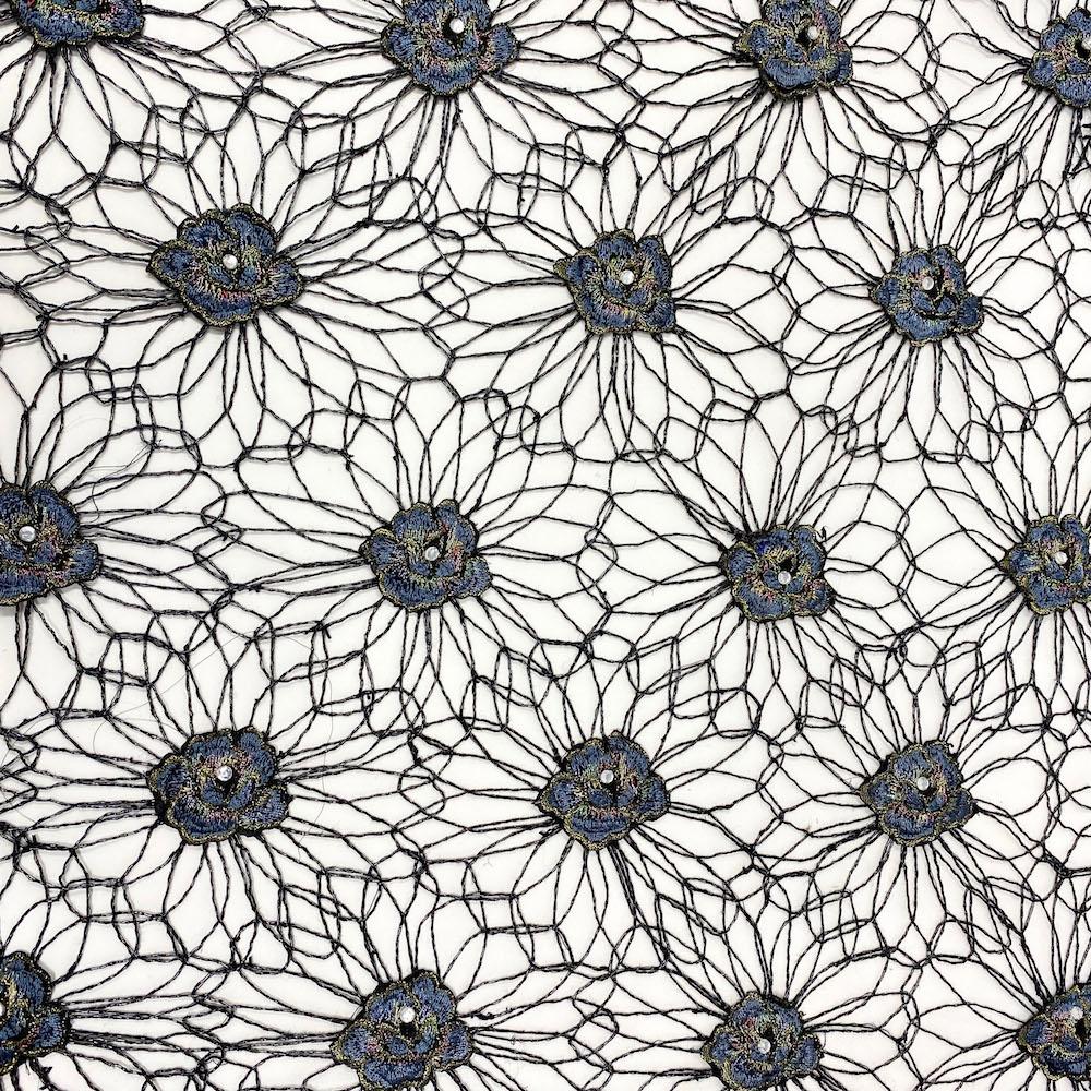 Corded Metallic Lace With Rose Patches - Image 14