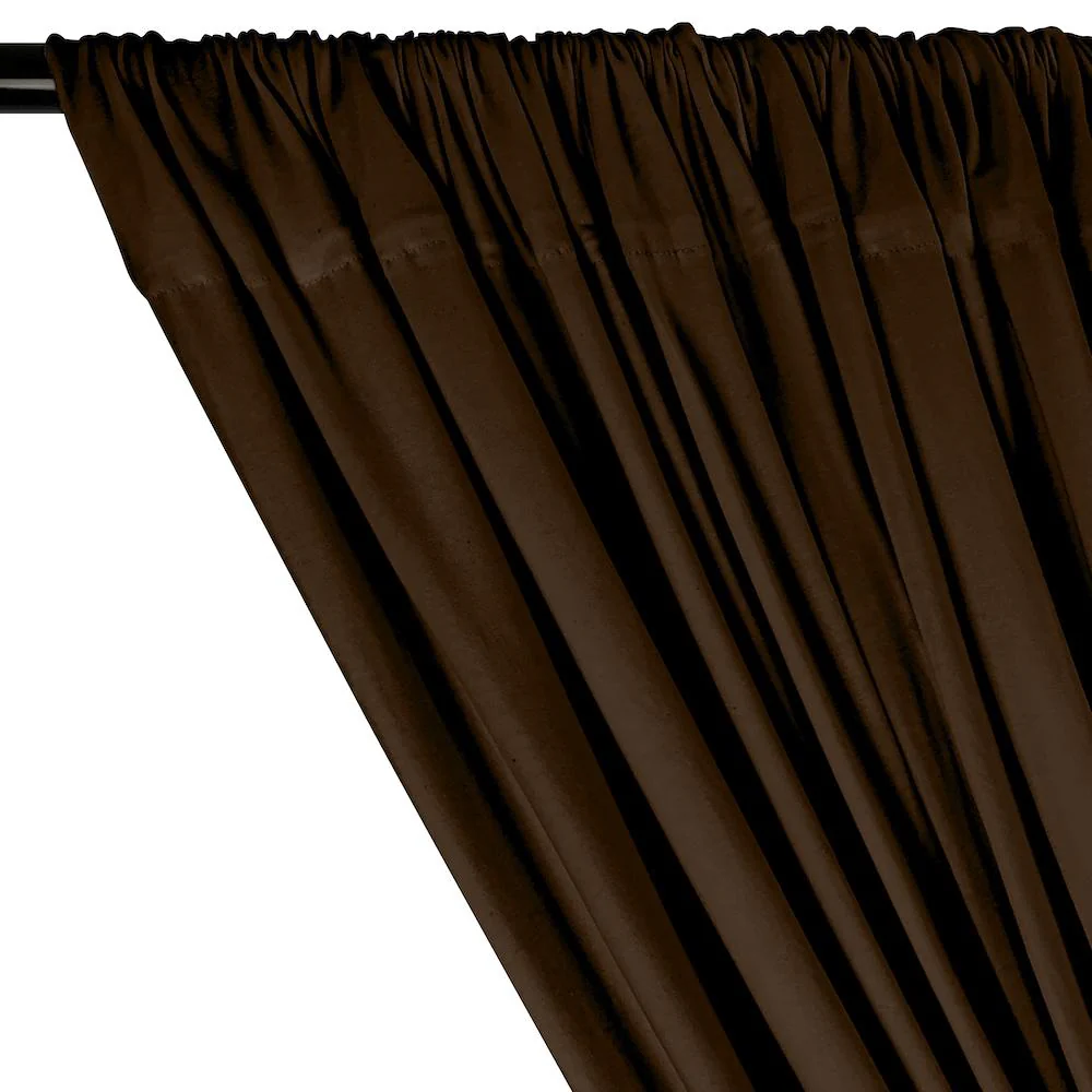 Cotton Jersey Rod Pocket Curtains - Brown - Image 2