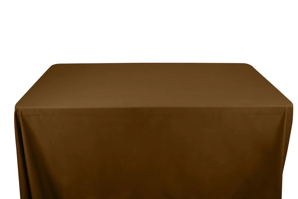 Cotton Polyester Broadcloth Banquet Rectangular Table Covers - 8 Feet - Image 36