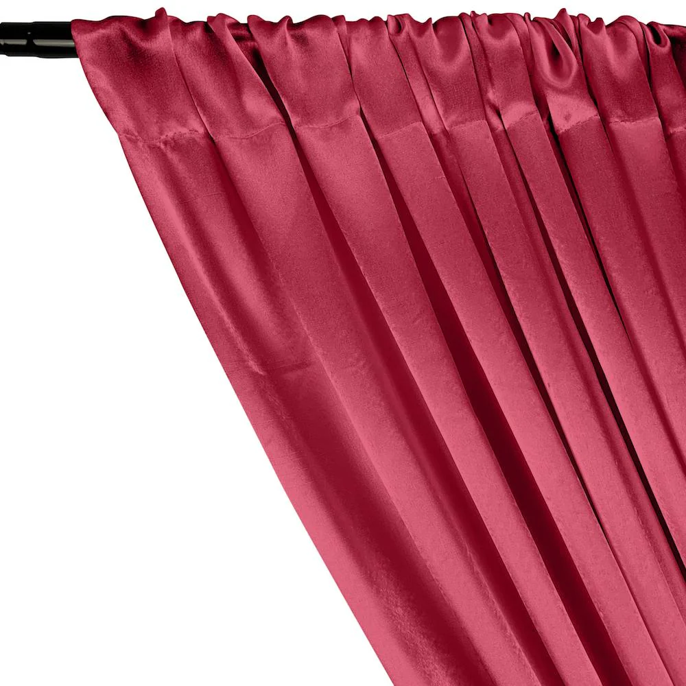 Crepe Back Satin Rod Pocket Curtains - Fuchsia - Image 2
