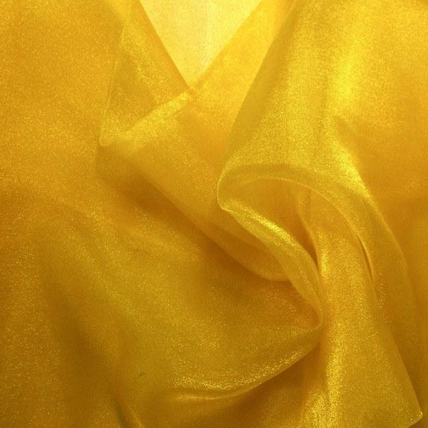 Crystal Organza Rod Pocket Curtains - Gold - Image 3
