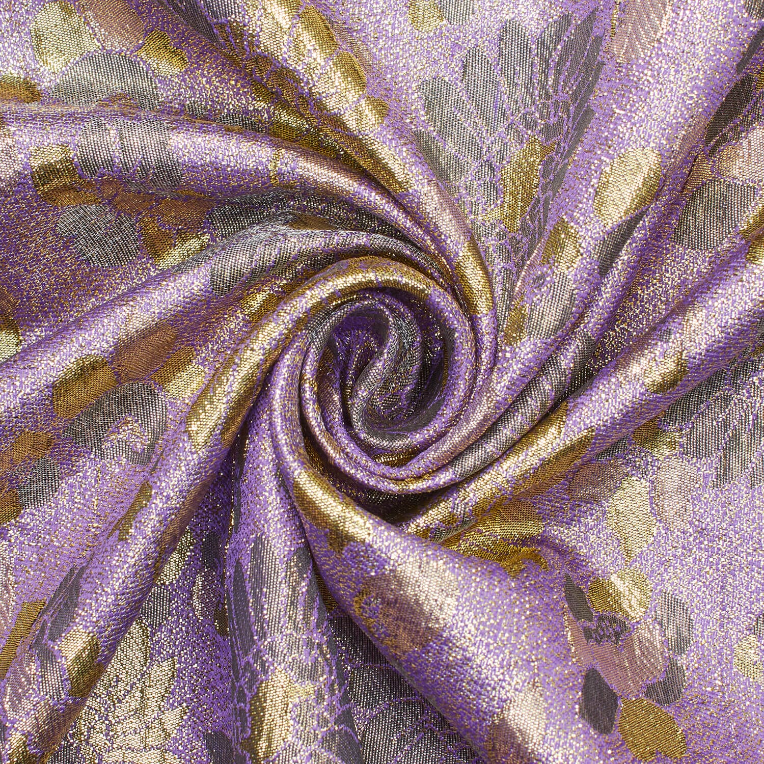 Daisy Floral Metallic Polyester Jacquard - Image 2