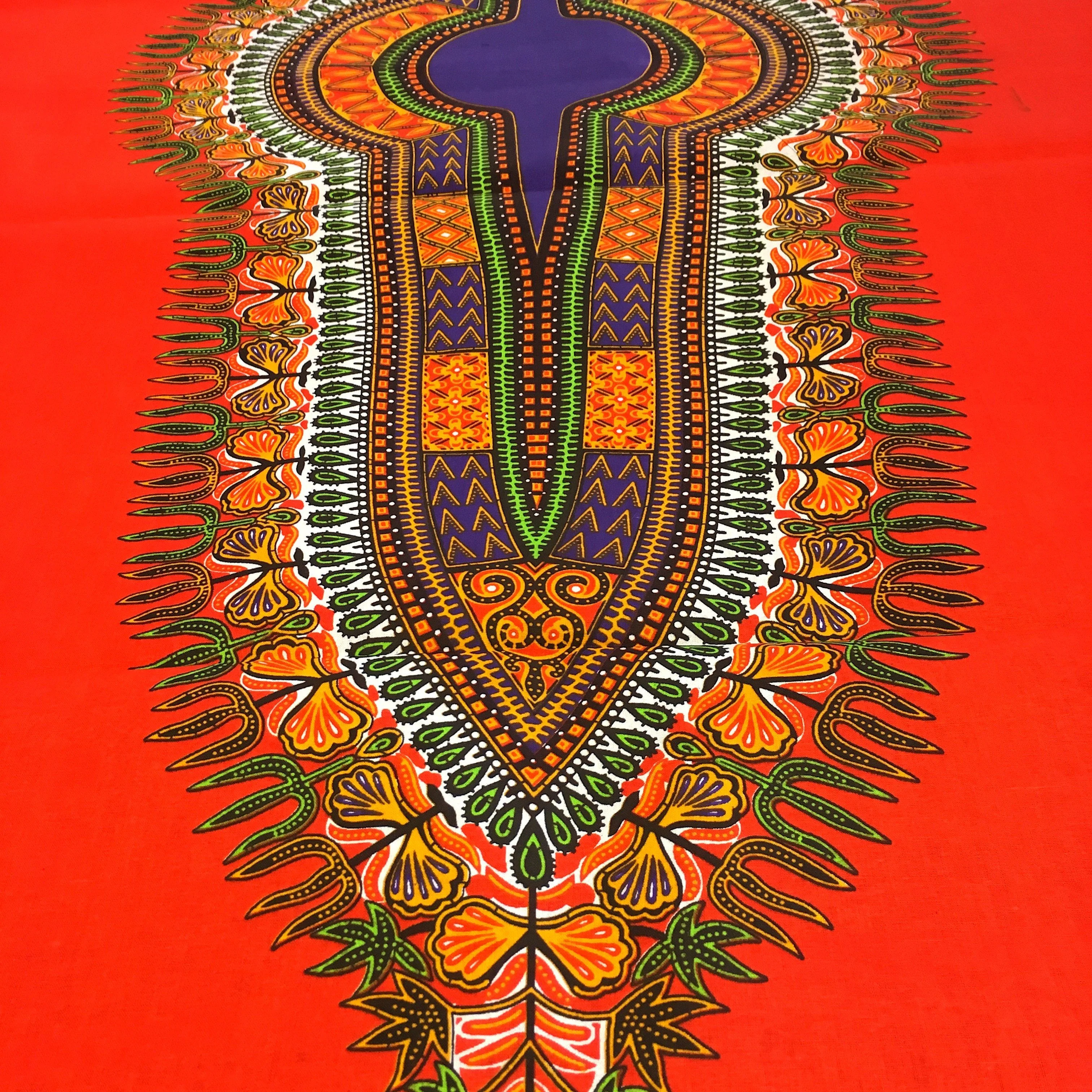 Dashiki Angelina African Print - Orange - Image 2