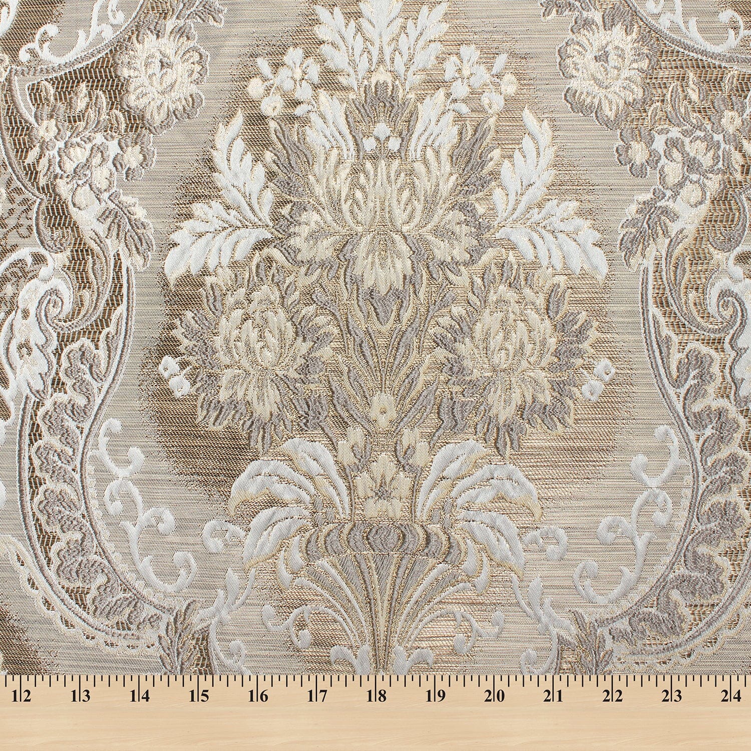 Floral Bouquet Extra Wide Metallic Damask Upholstery Jacquard - Image 13