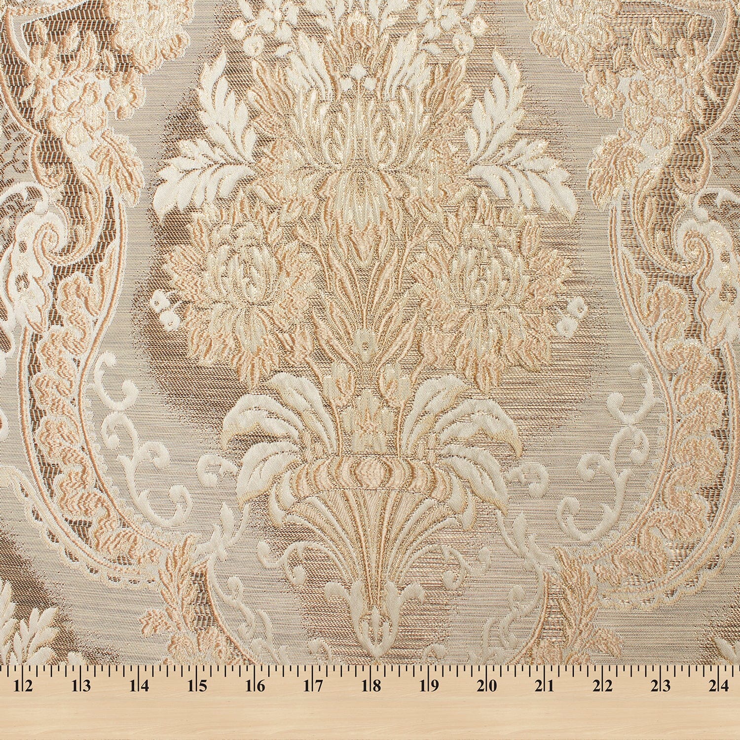 Floral Bouquet Extra Wide Metallic Damask Upholstery Jacquard - Image 5