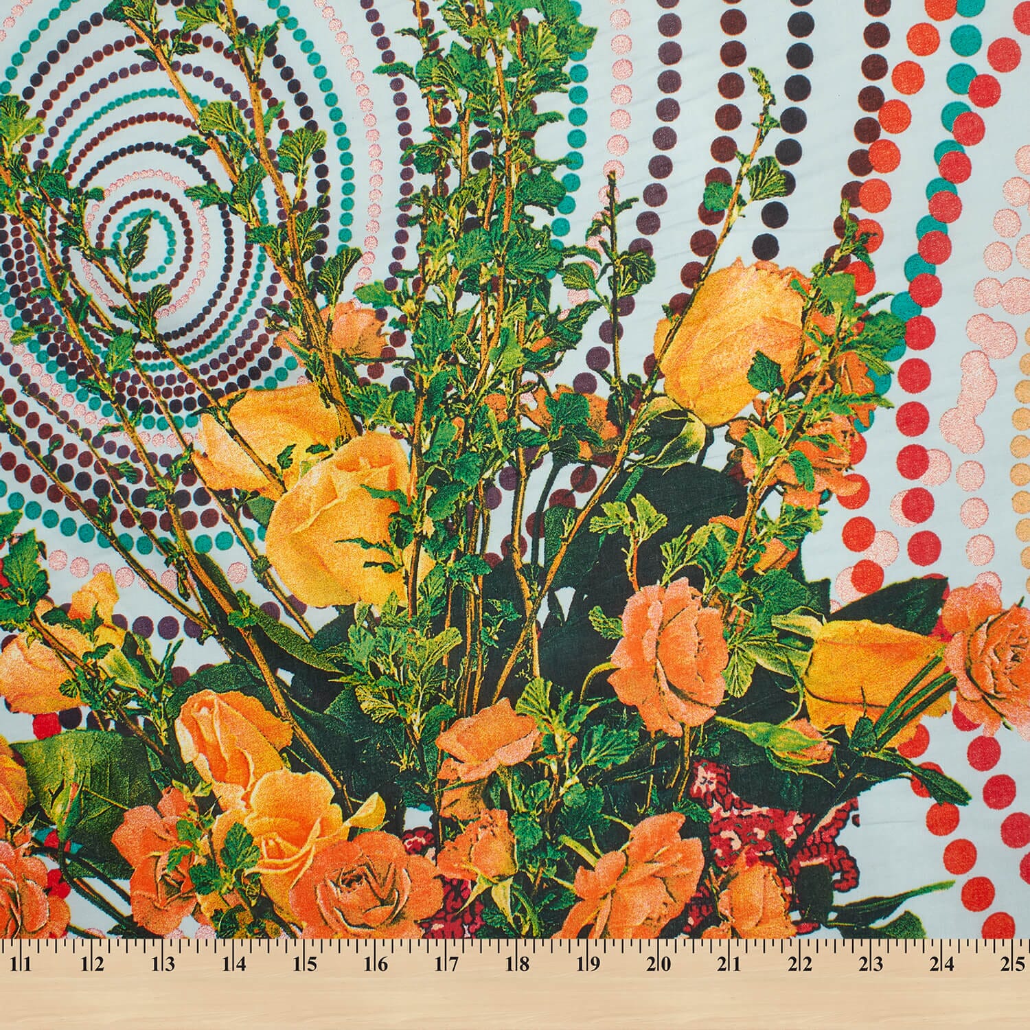 Floral Dotted Swirl Printed Broadcloth - Image 4
