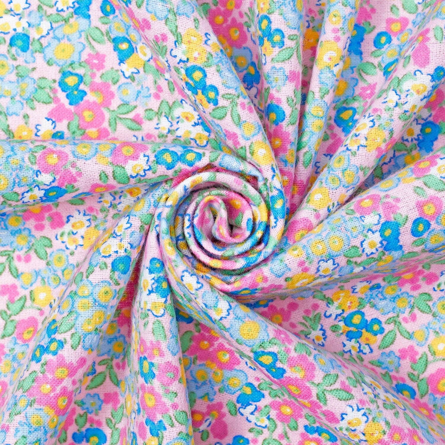 Floral Meadow Printed Cotton Flannel - Image 3