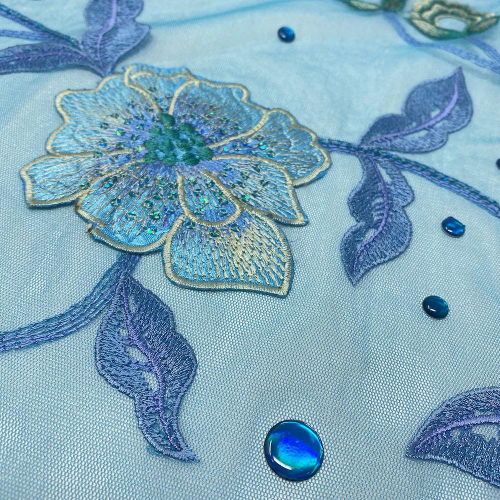 Floral Patch Gem & Sequins Embroidery - Image 6