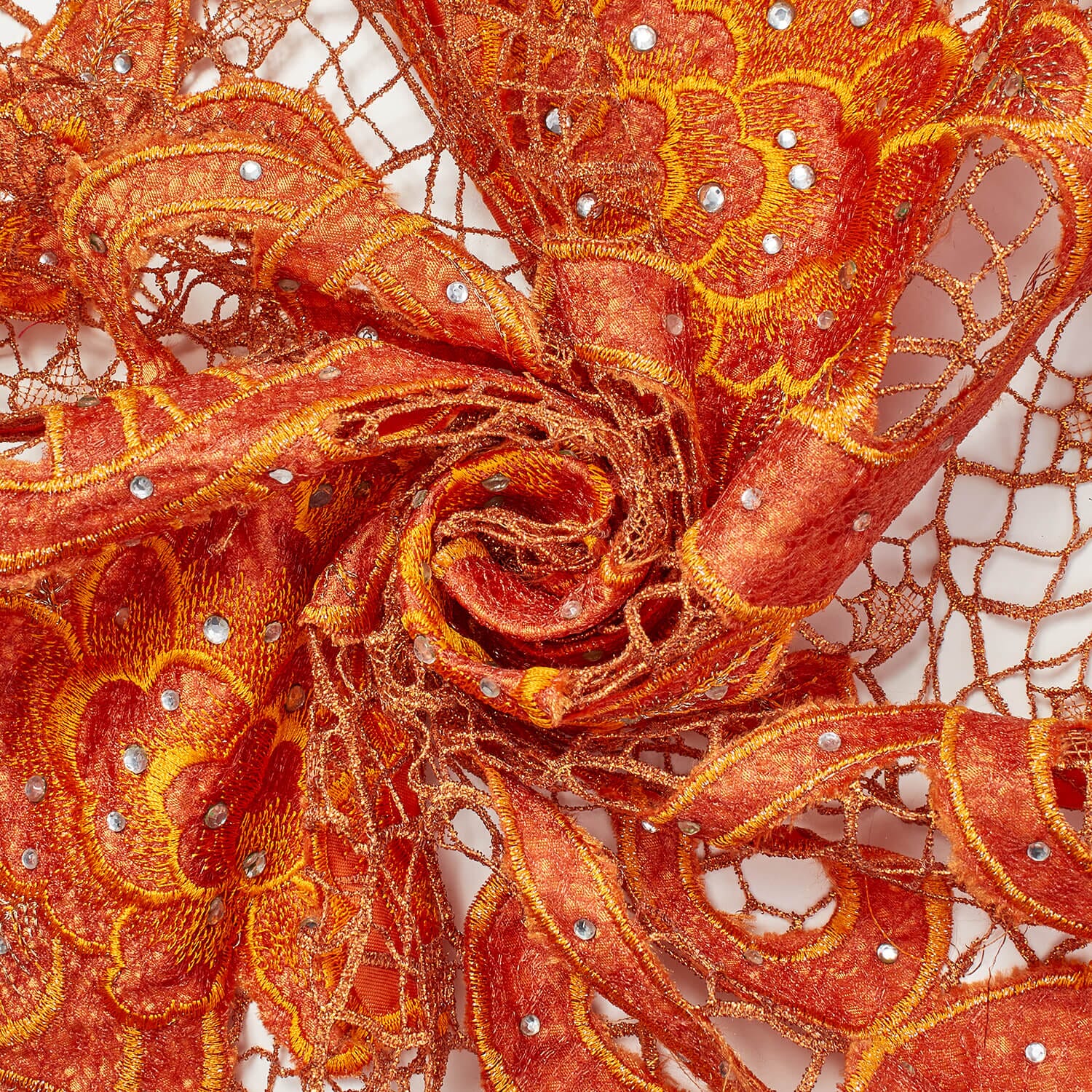 Floral Rhinestone Vine Chemical Mesh - Image 2