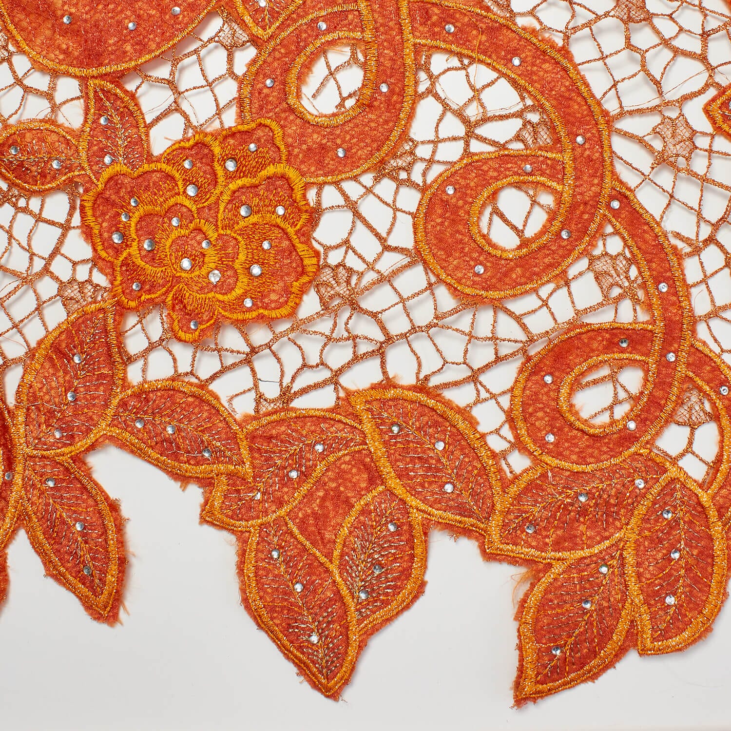 Floral Rhinestone Vine Chemical Mesh - Image 3