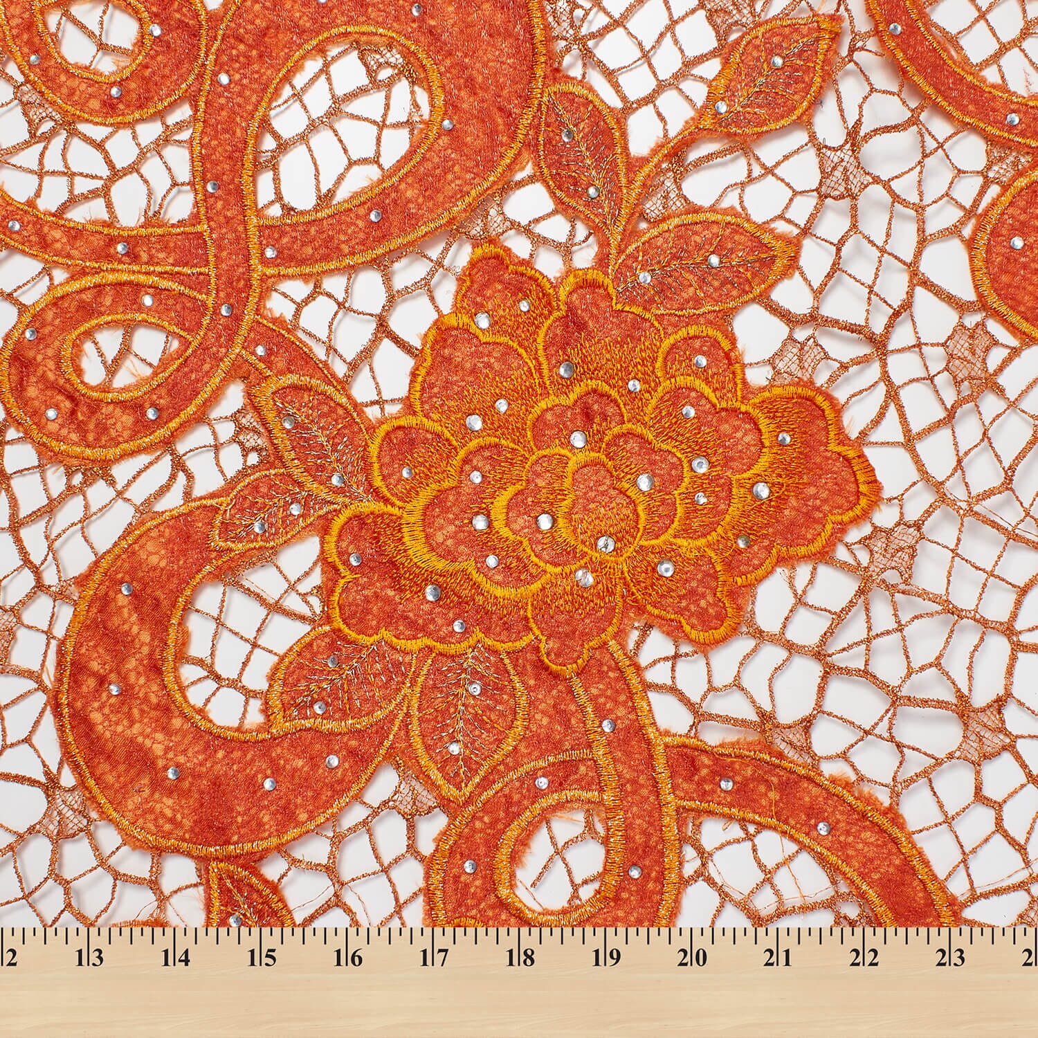 Floral Rhinestone Vine Chemical Mesh - Image 4